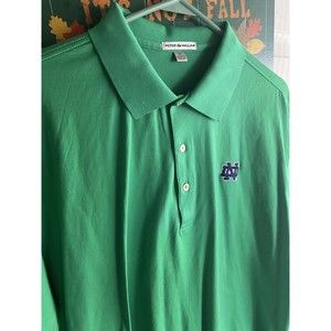 Peter Millar Summer Comfort Polo Golf Shirt Men's  X Large Green Stretch Wicking